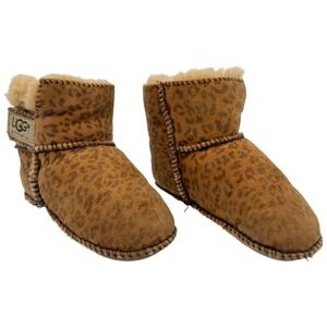 UGG Australia Erin 5202 Baby Booties Leopard Sheepskin Size L
